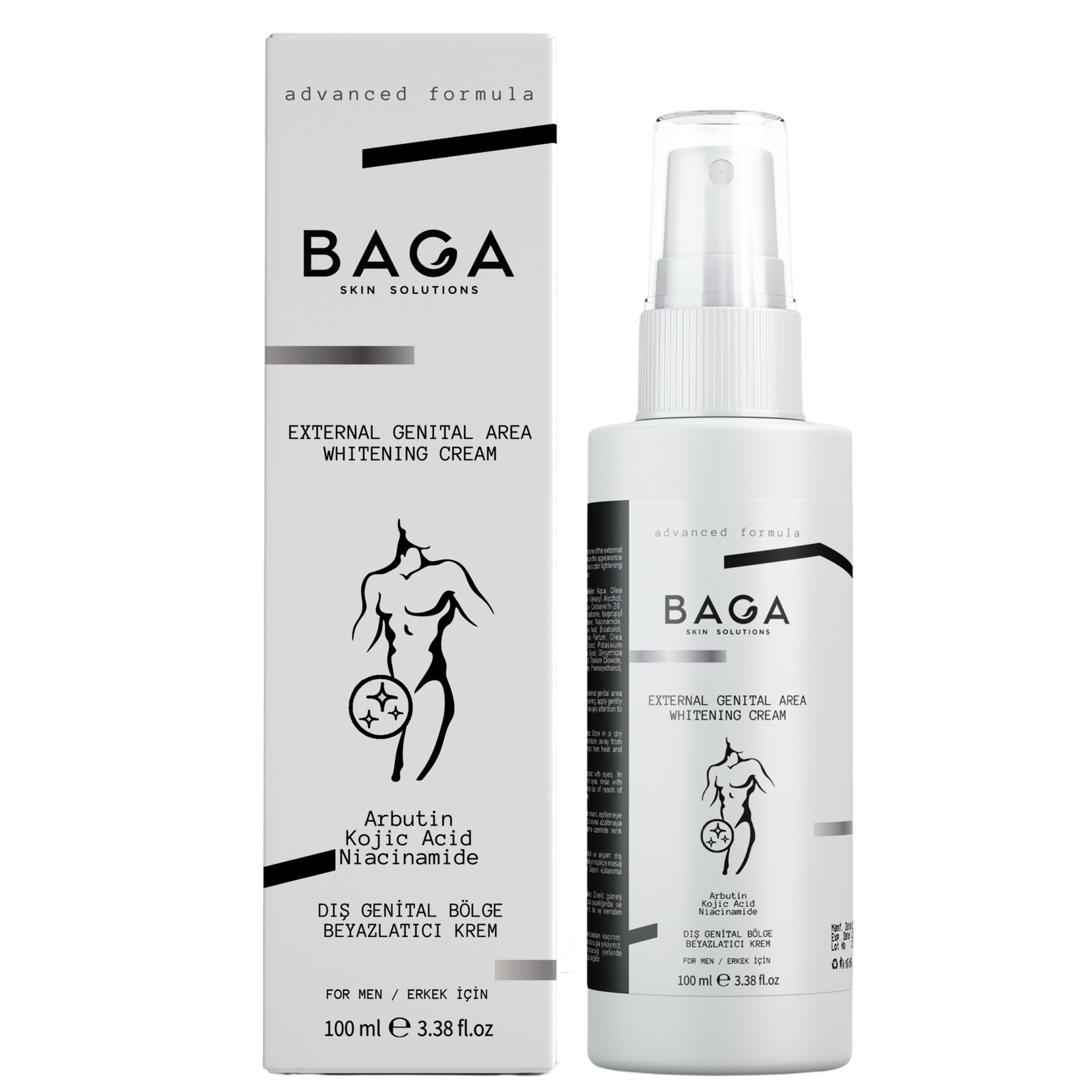 Erkek Genital Bölge Beyazlatıcı Krem 100ml