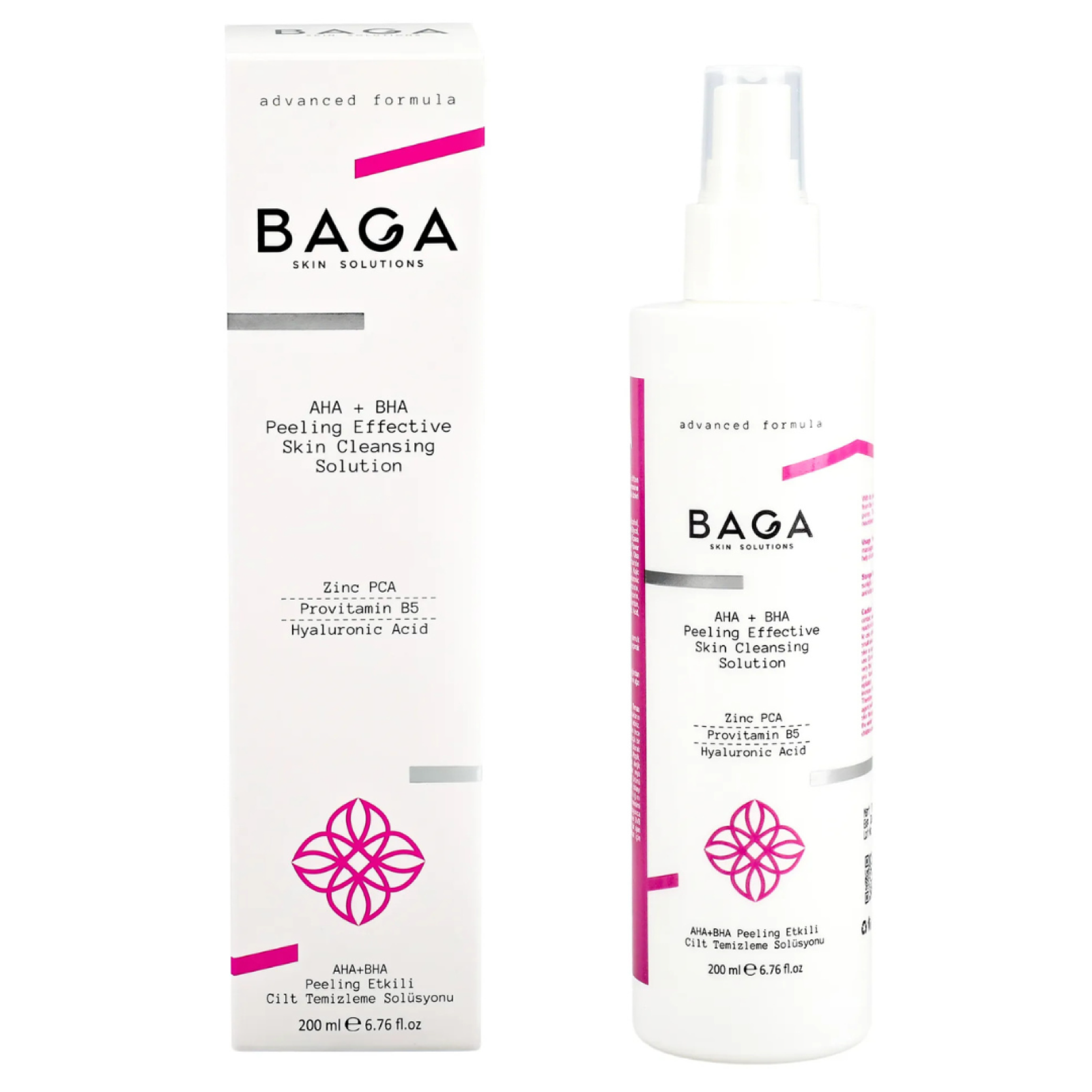 AHA + BHA Peeling Etkili Cilt Temizleme Solüsyonu 200 ml
